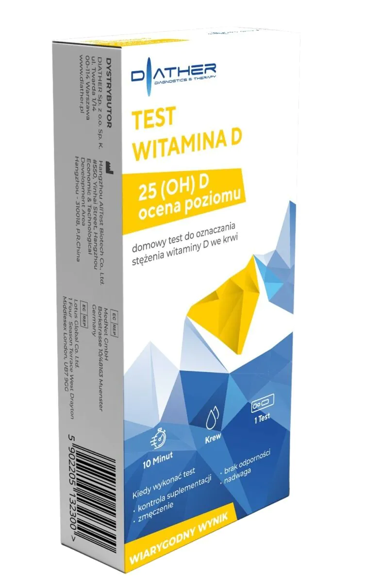 Prueba de diatermia de vitamina D, una prueba casera para determinar la concentración de vitamina D en la sangre.