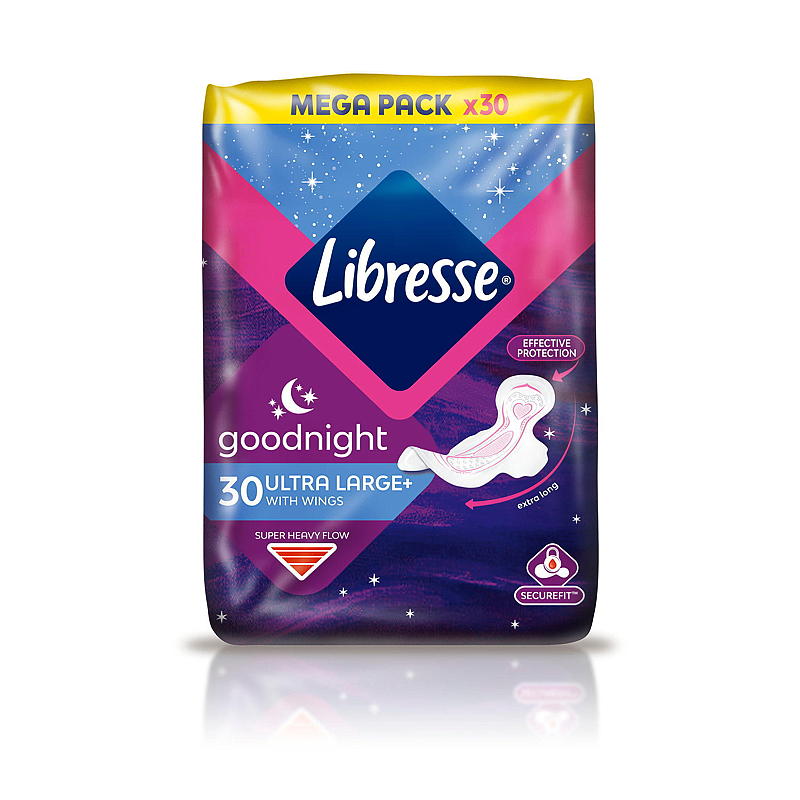 Libresse Libresse bind 30-pk Ultra night, wing, mega