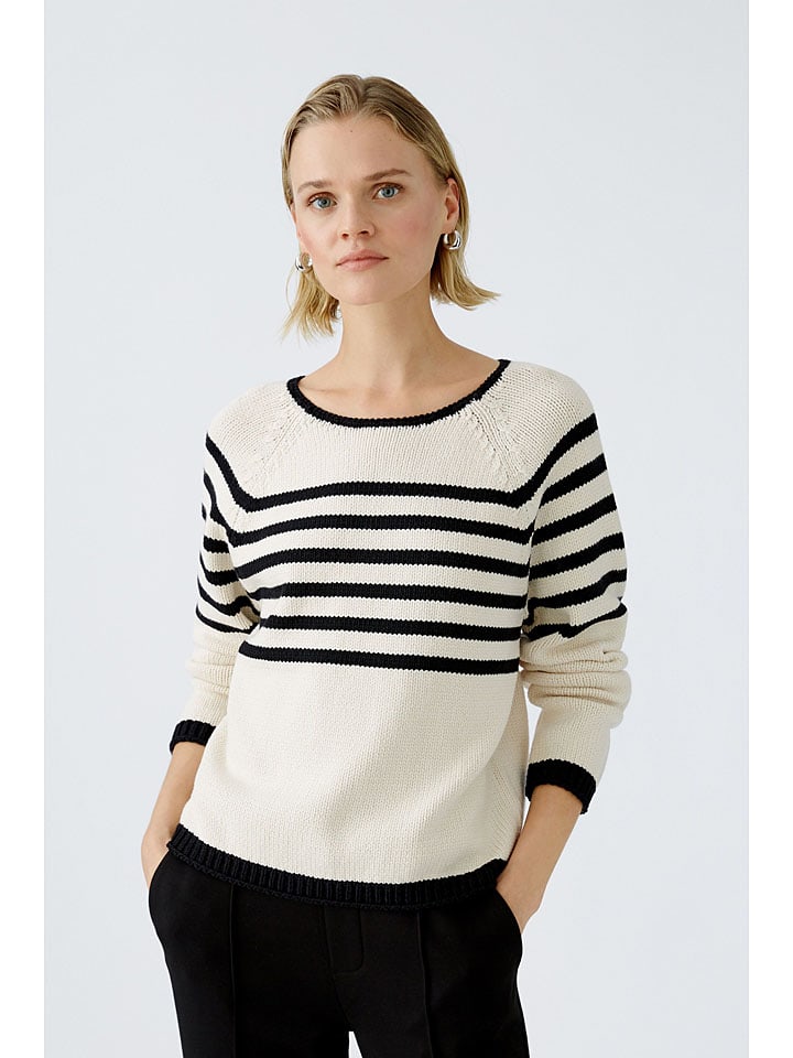 Oui Pullover in Creme günstig kaufen