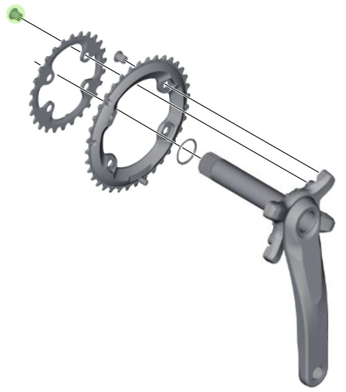 Shimano XT/SLX Kettenblattschrauben Innen kaufen | Bike-Discount