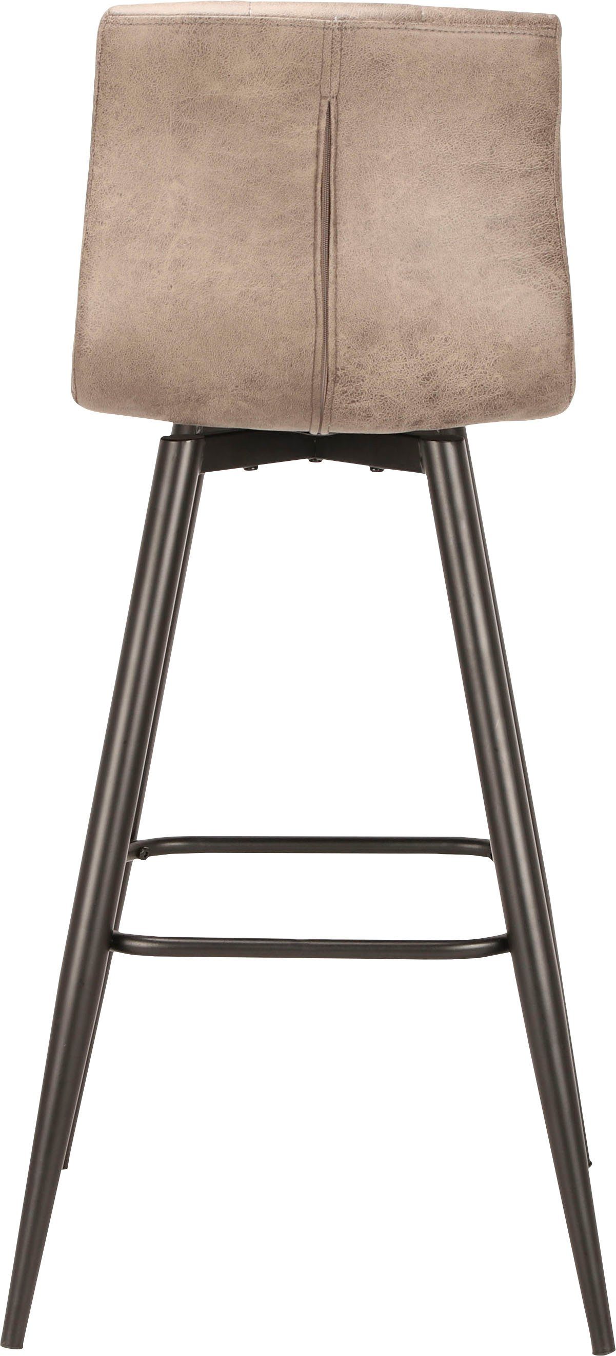 byLIVING Bargruppe Essgruppe Nele, Stühle Simone, (Set, 3-tlg., Tisch mit Barhockern), Barhocker, Bartisch