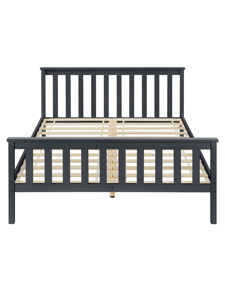 en.casa Holzbett Visby in Grau (B)180cm günstig kaufen onesize