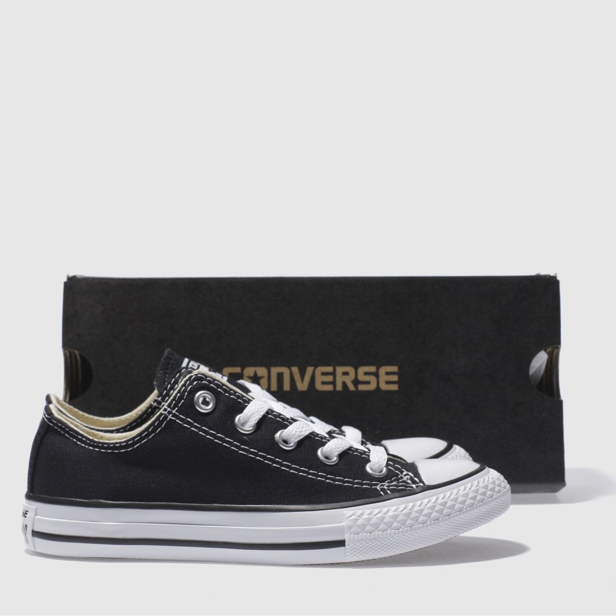 Converse svarta All Star Low Junior-sneakers