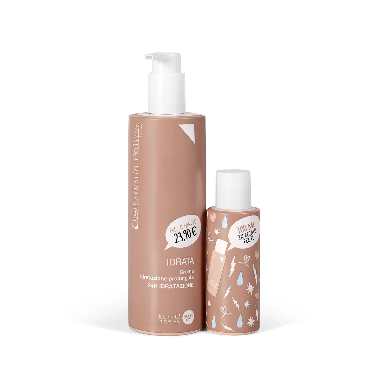 Body Trainer #Idrata - Langvarig fugtighedscreme 400ml + 100ml - Kropscreme