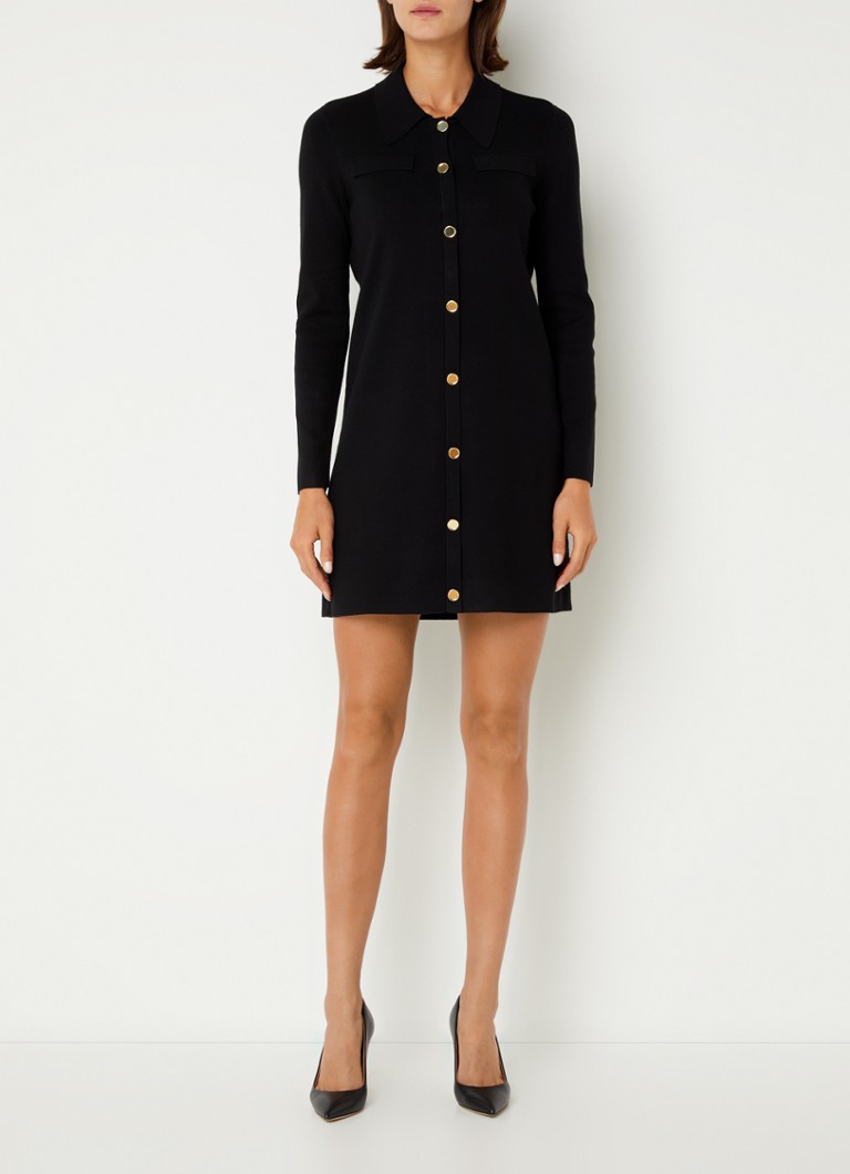 Rochie mini Phase Eight Azealia din tricot fin cu nasturi decorativi.