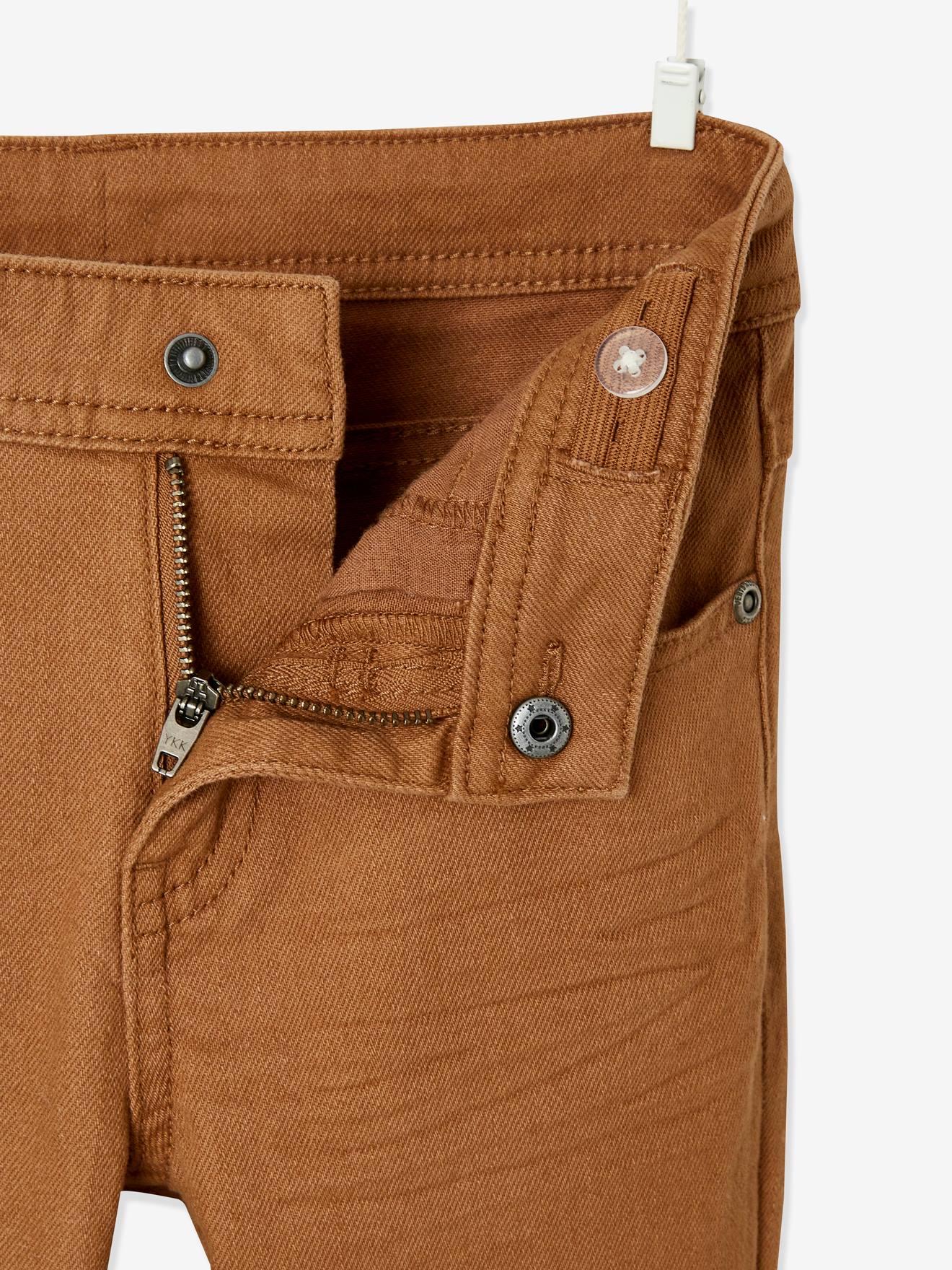 Pantalon slim MorphologiK MEDIUM garçon noisette