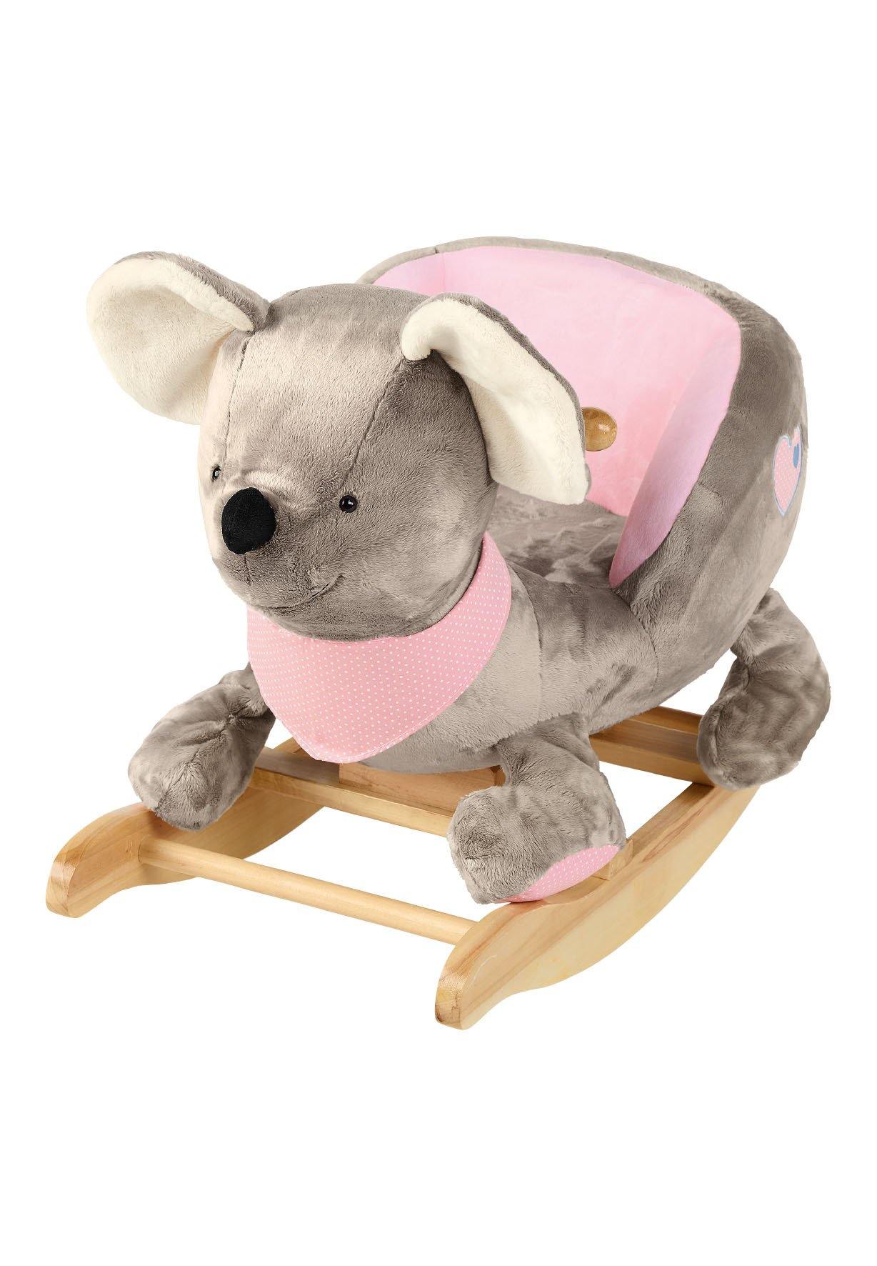 Schaukeltier Mabel in Grau und Rosa, ab 12 Monate