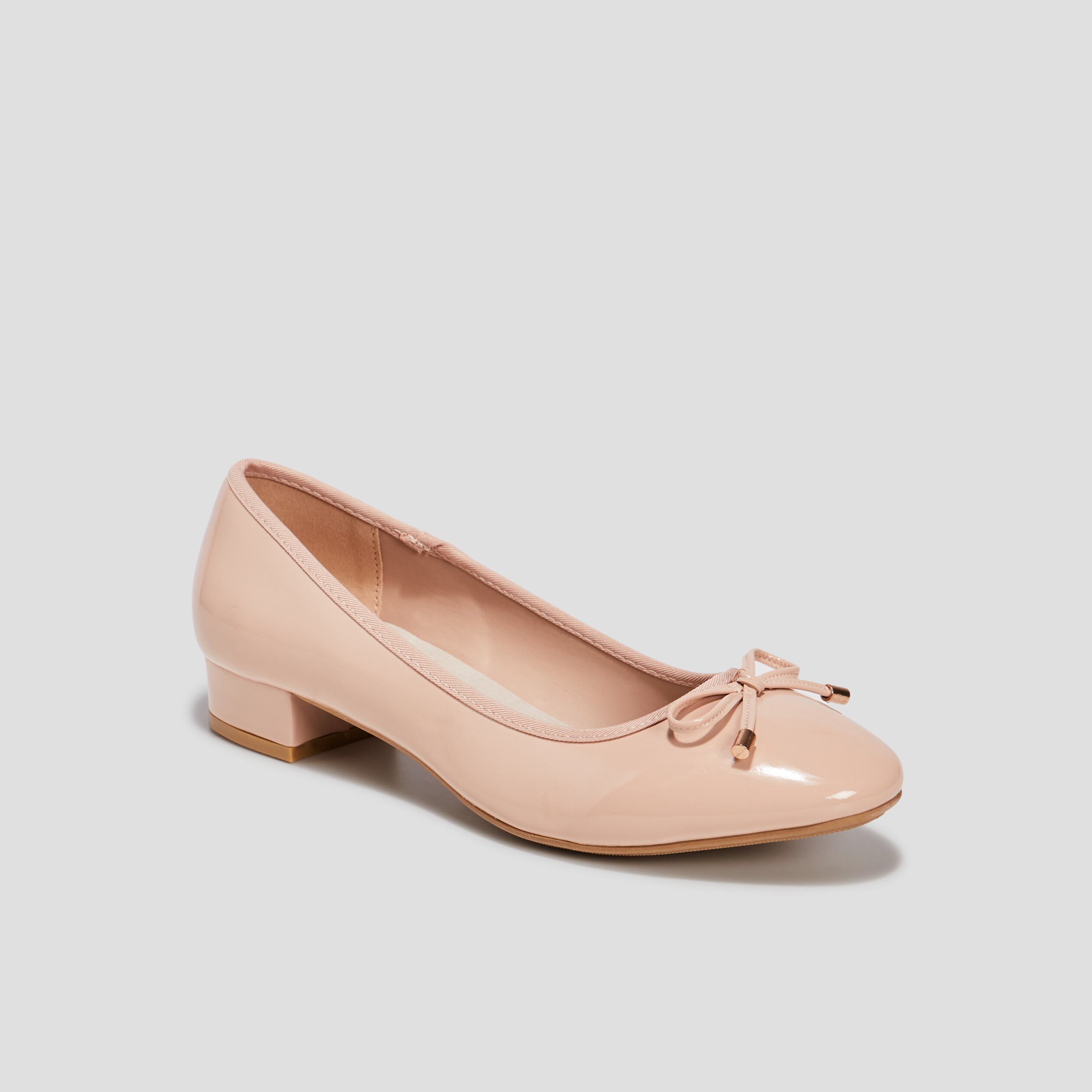 Ballerines à talons vernies rose femme | La Halle