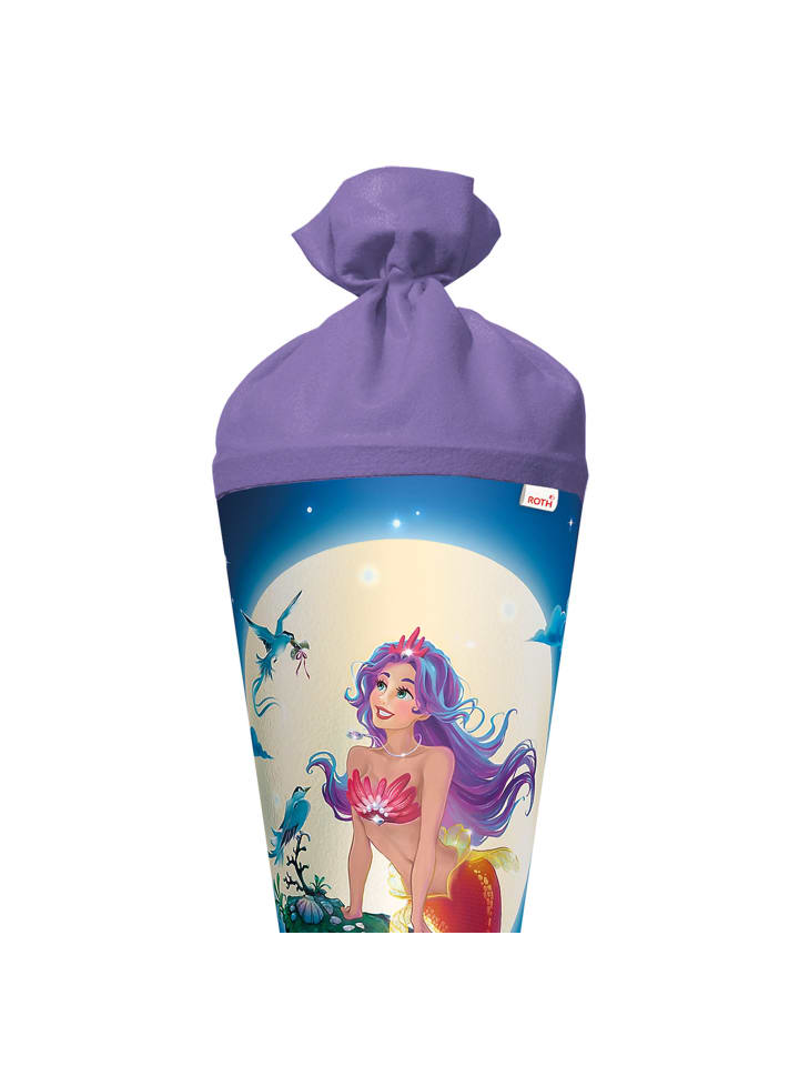 ROTH Schultüte groß Magische Meerjungfrau 70 cm, Glanzfolie in Blau günstig kaufen onesize