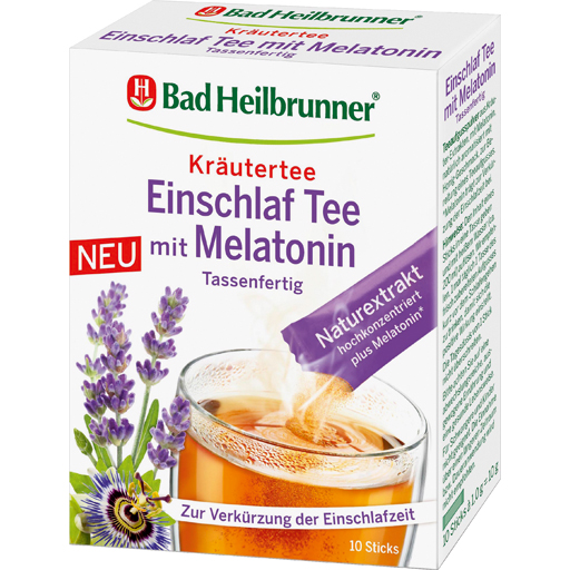 BAD HEILBRUNNER Einschlaf Tee m.Melatonin tassenfertig  10X1 g  Pulver
