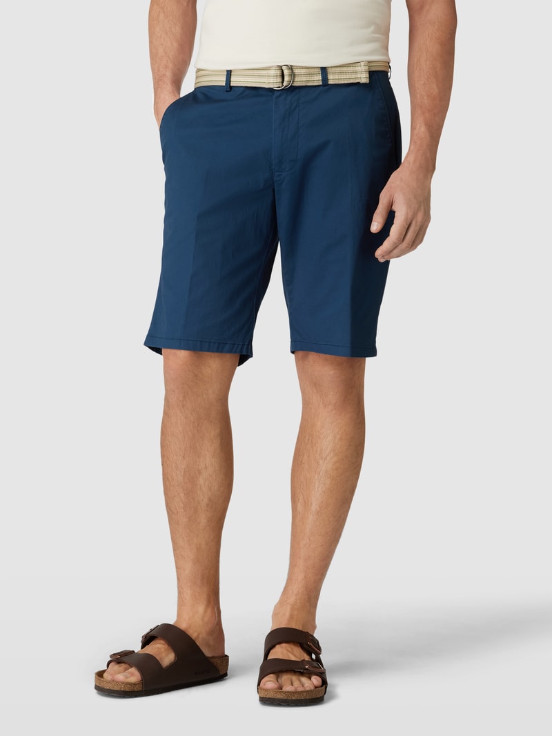 Bermudas mit Stoffgürtel in jeans