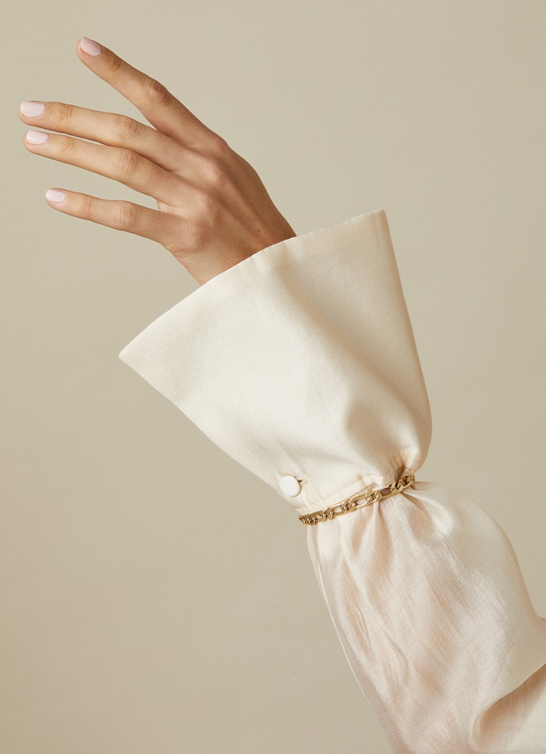 Diamond Point Yellow Gold Link Bracelet Timeless Treasures 19 cm