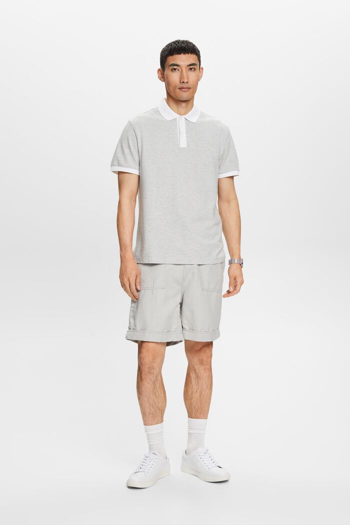 Zweifarbiges Piqué-Poloshirt