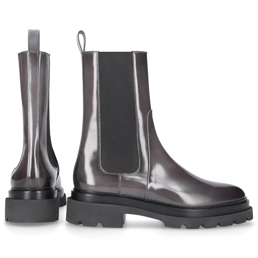 Santoni - Chelsea Boots 59524 Kalbsleder - grau