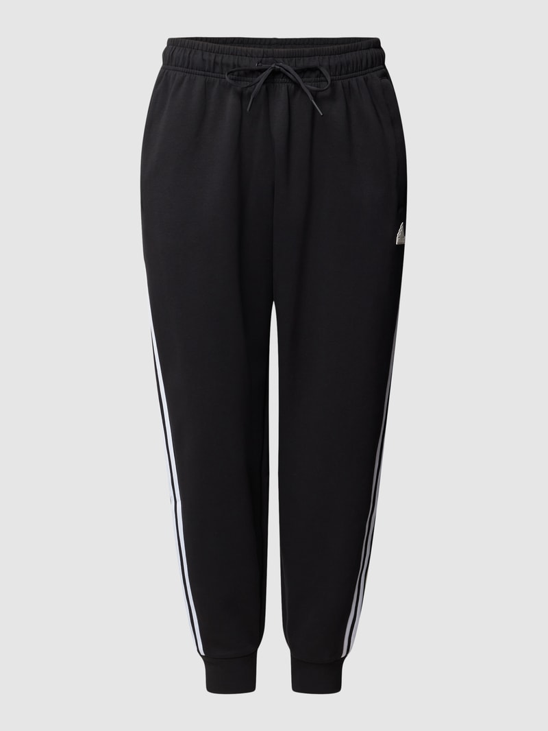 PLUS SIZE Sweatpants mit Kontraststreifen in schwarz