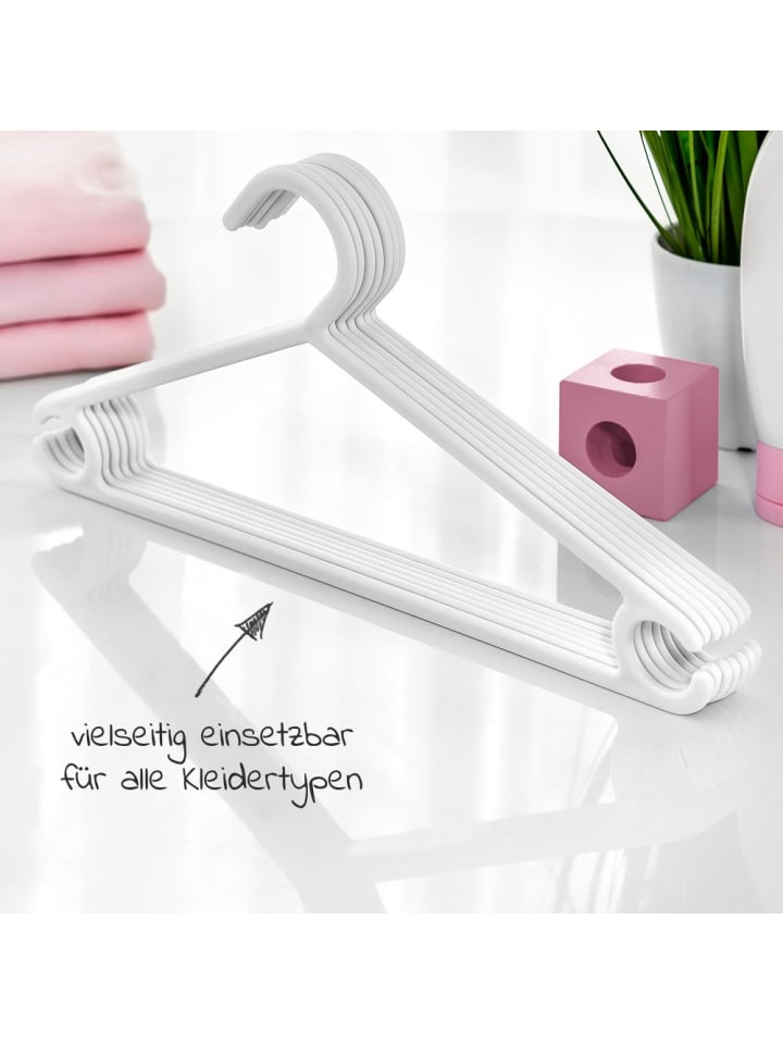LaLoona Kleiderbügel für Babys und Kinder (22 Stück) - Weiß in weiss günstig kaufen onesize