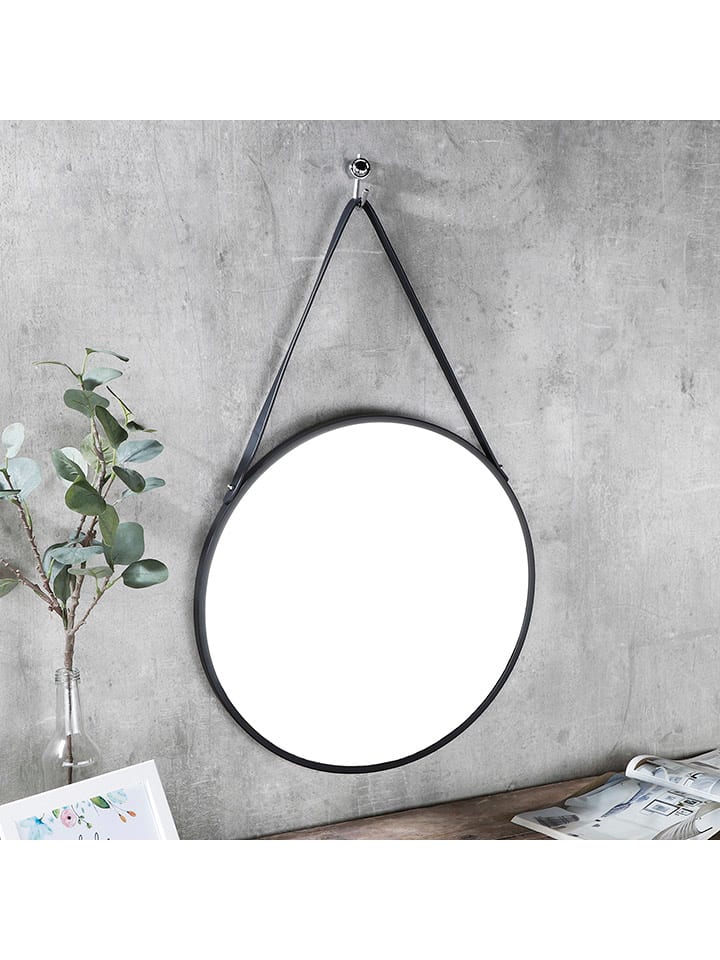 Nordheim Wandspiegel in Schwarz - Ø 45 cm günstig kaufen onesize