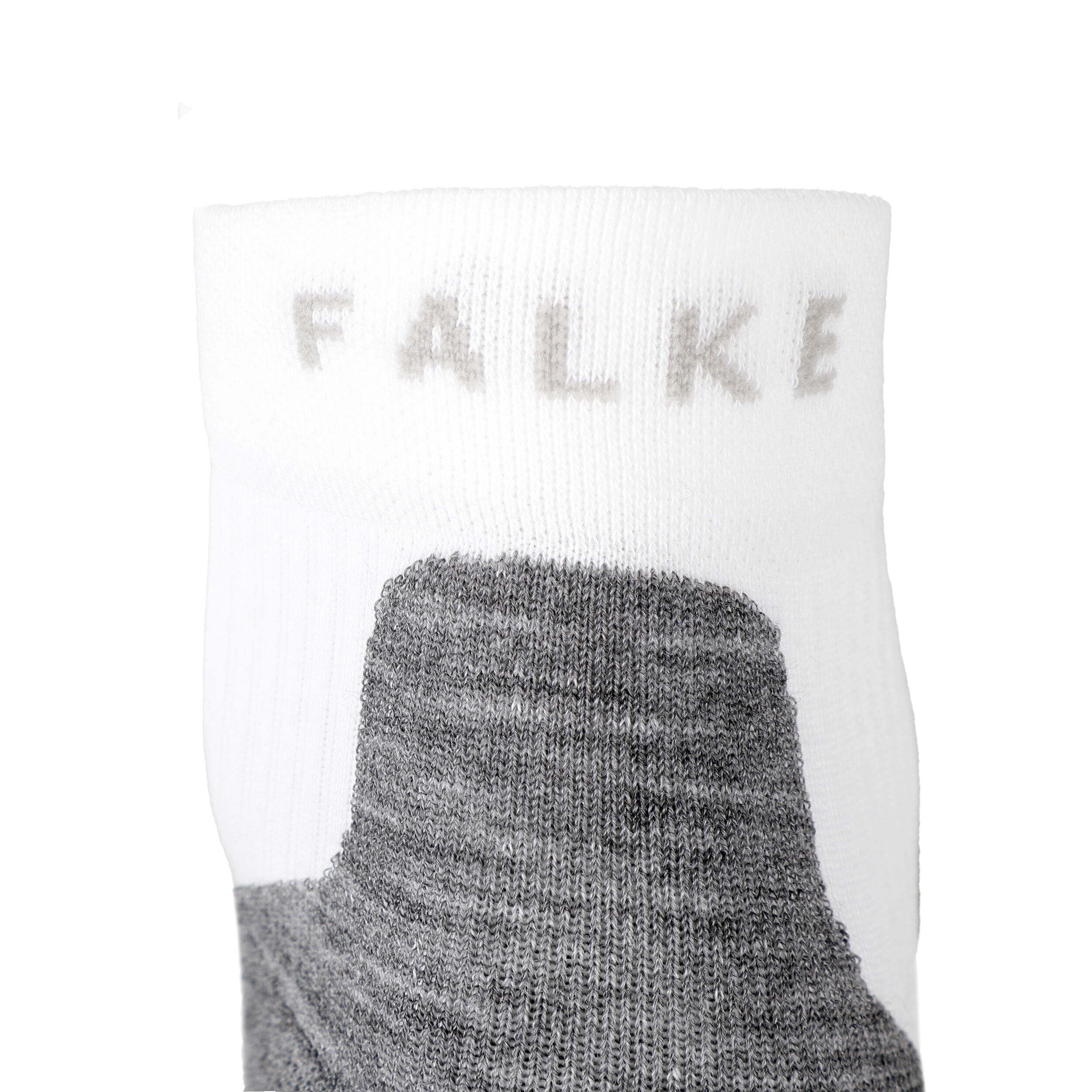 TE4 Short Sportsocken Damen - Weiß, Dunkelgrau