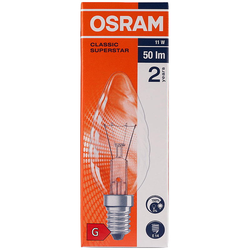 Osram Lyspære 11W E14 Classic BW, Mignon Osram
