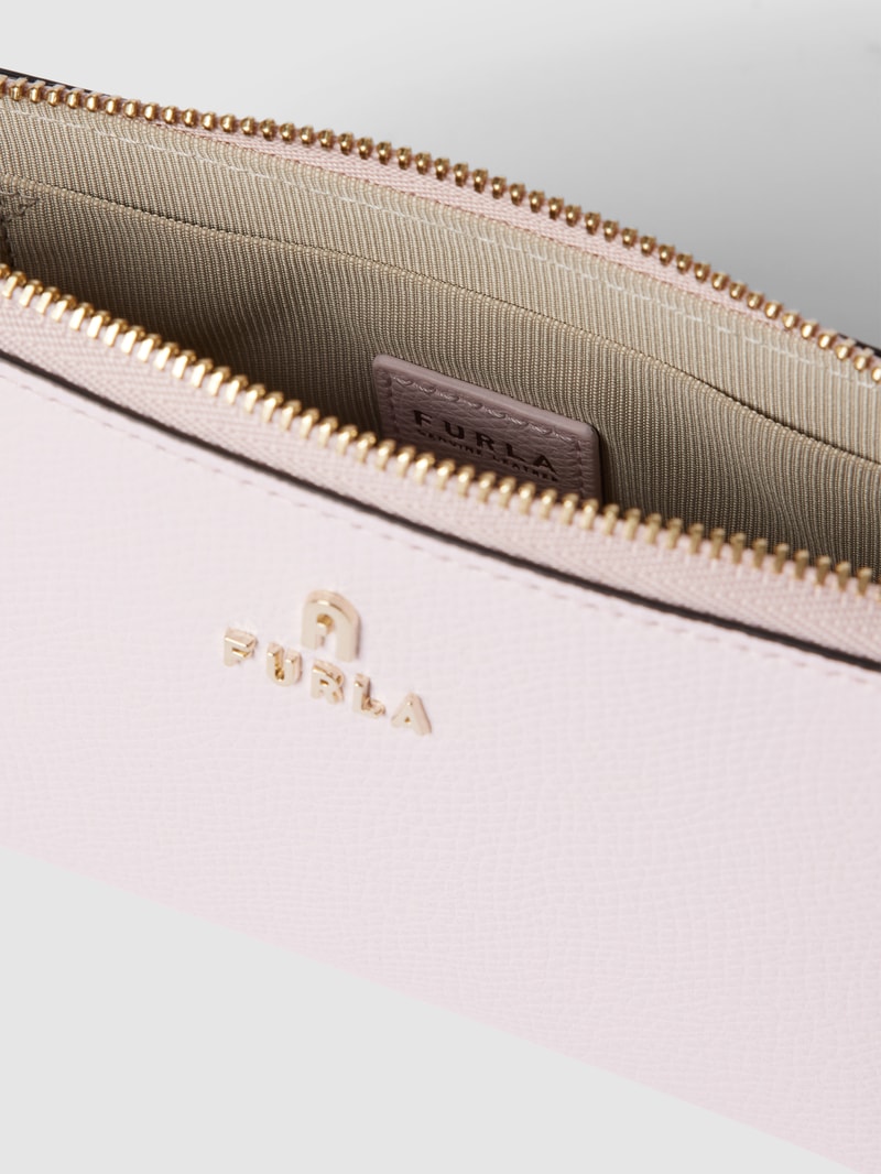 Kosmetiktaschen mit Label-Applikation Modell 'CAMELIA' in pink