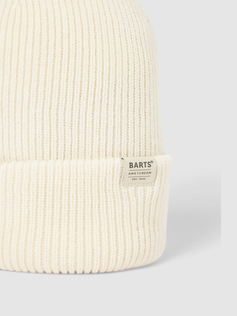 Beanie mit Label-Detail Modell 'KINABALU' in offwhite