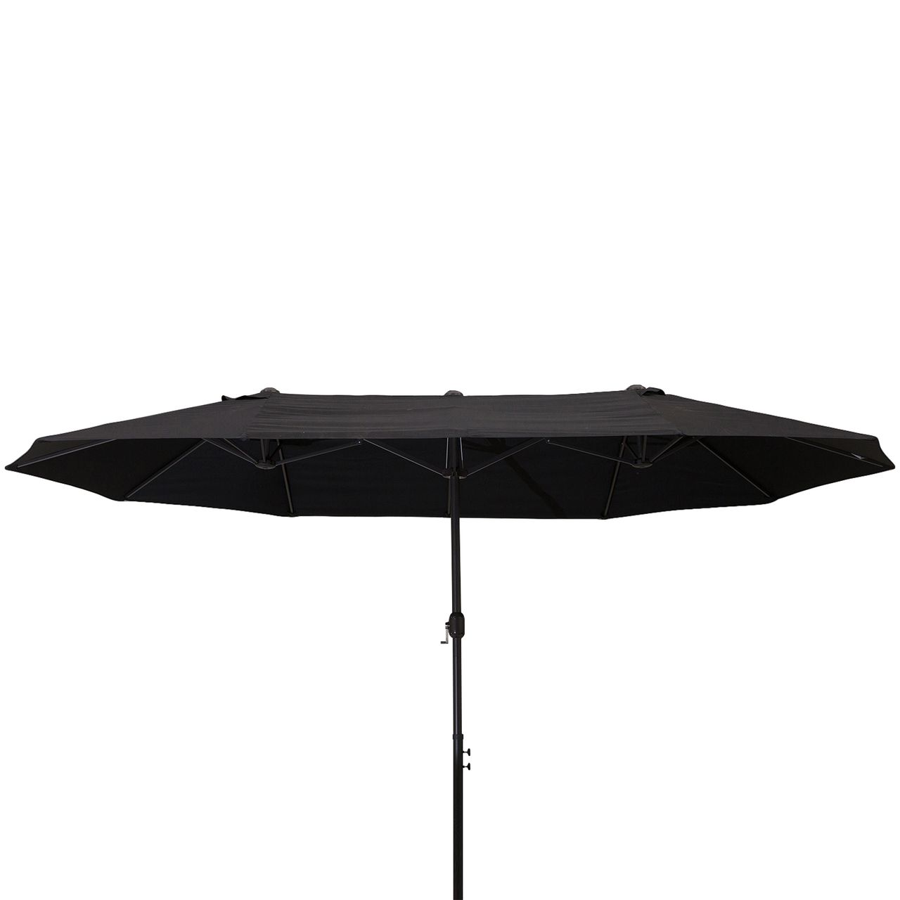 Outsunny Doppelsonnenschirm Gartenschirm Marktschirm mit Handkurbel 460 x 270 cm