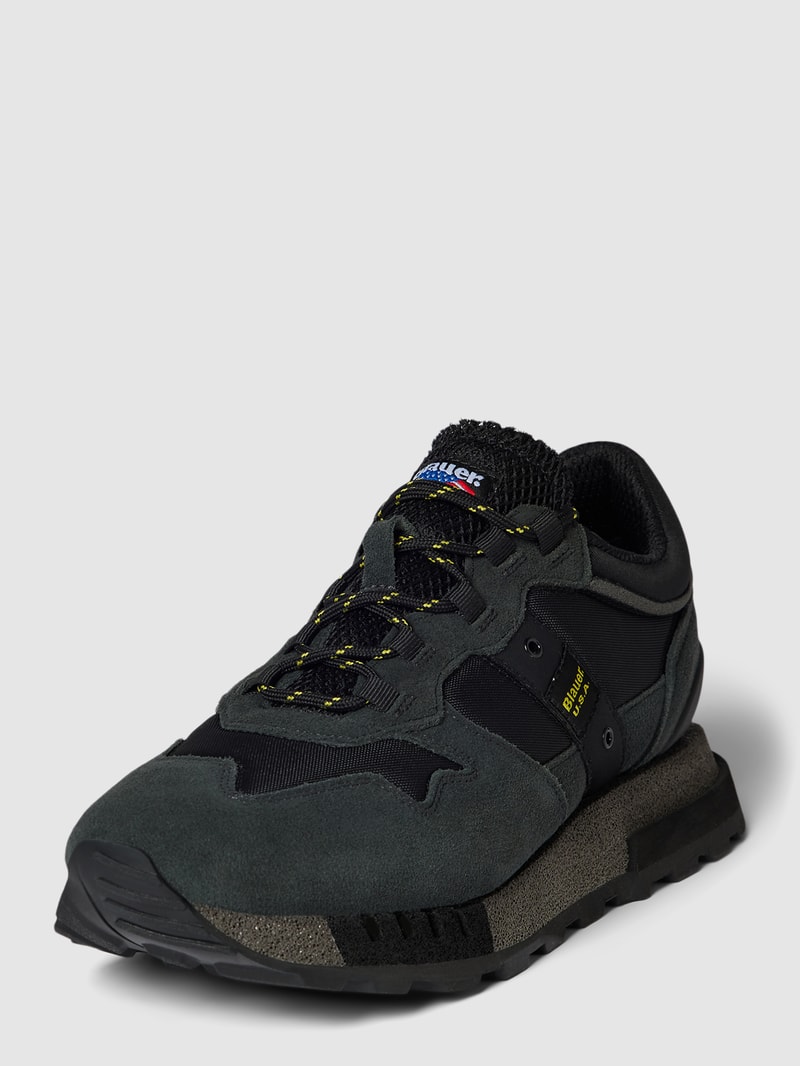 Sneaker mit Label-Detail Modell 'HERON' in schwarz
