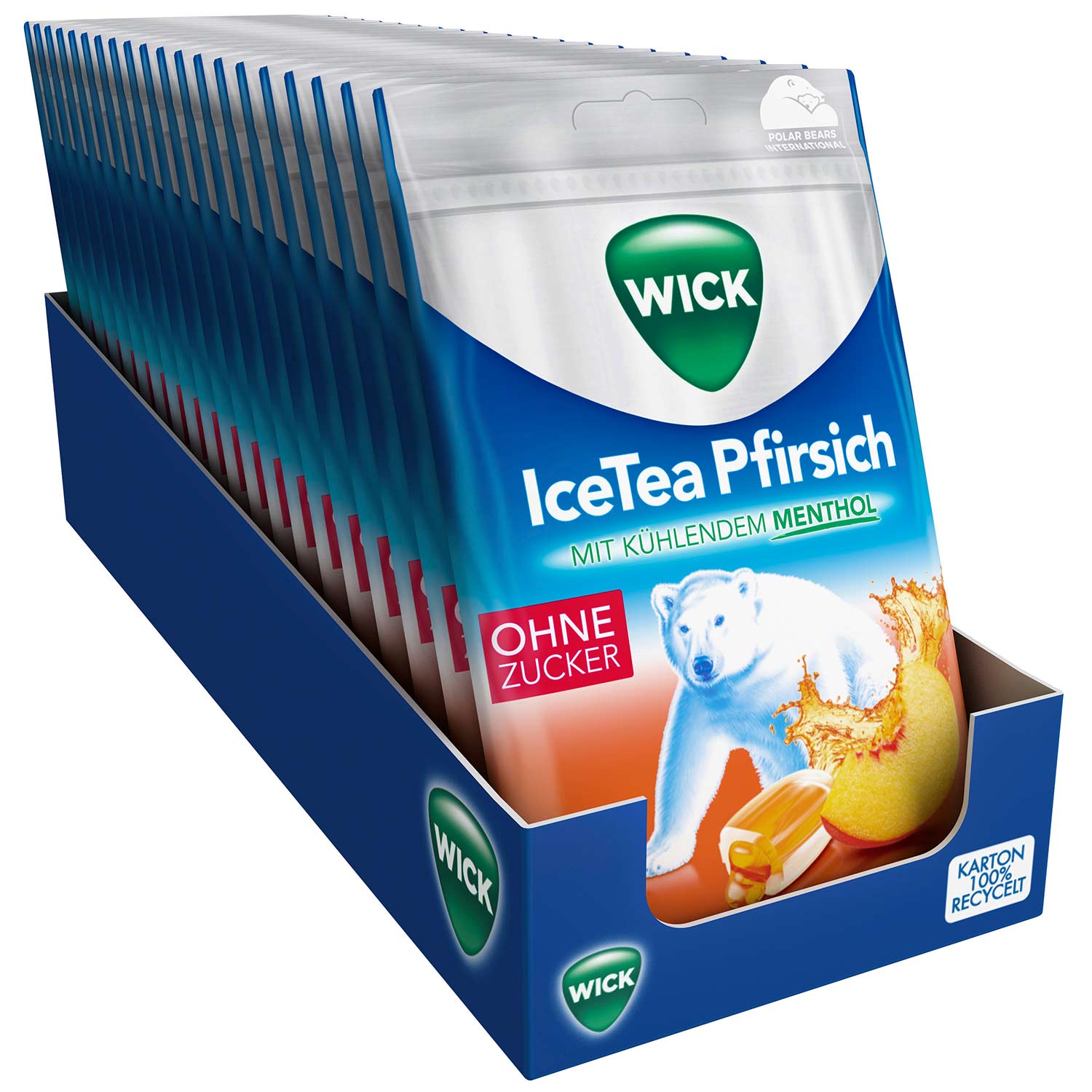 Wick IceTea Pfirsich ohne Zucker 72g