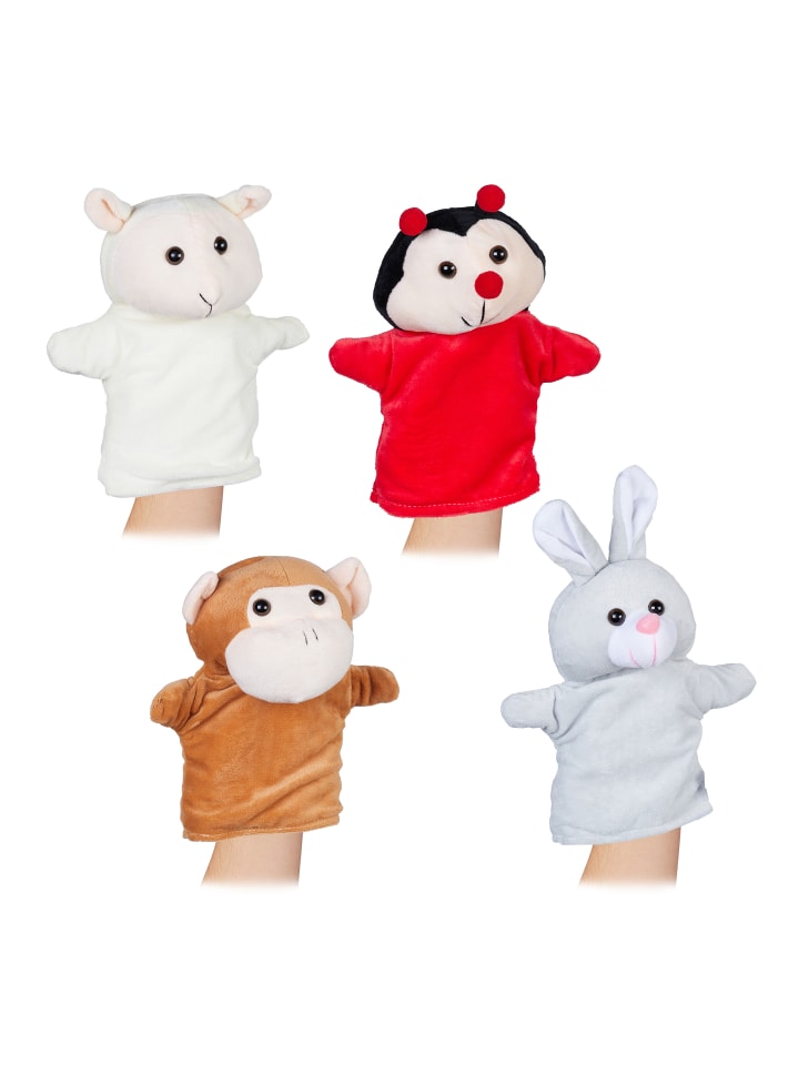 relaxdays 4tlg. Handpuppen Set in Bunt günstig kaufen onesize