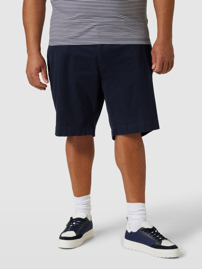PLUS SIZE Chino-Shorts mit Stretch-Anteil Modell 'MADISON' in marineblau