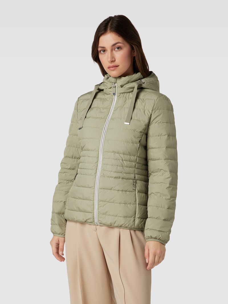 Daunenjacke mit Kapuze in lindgrün