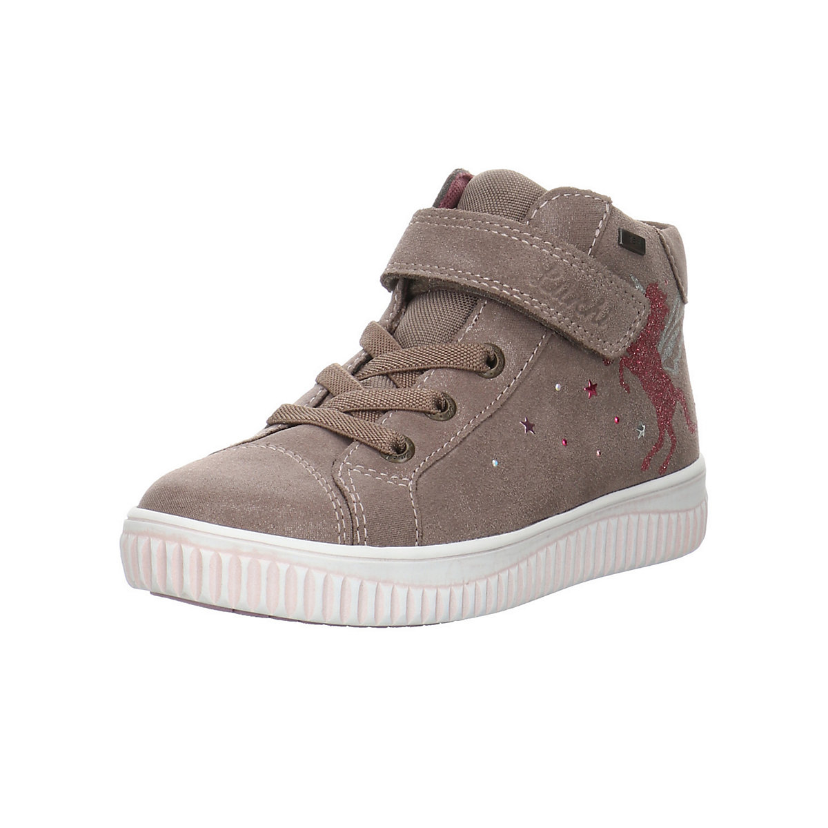 Mädchen Schnürhalbschuhe Yina-Tex Boots Kinderschuhe Veloursleder uni Halbschuhe