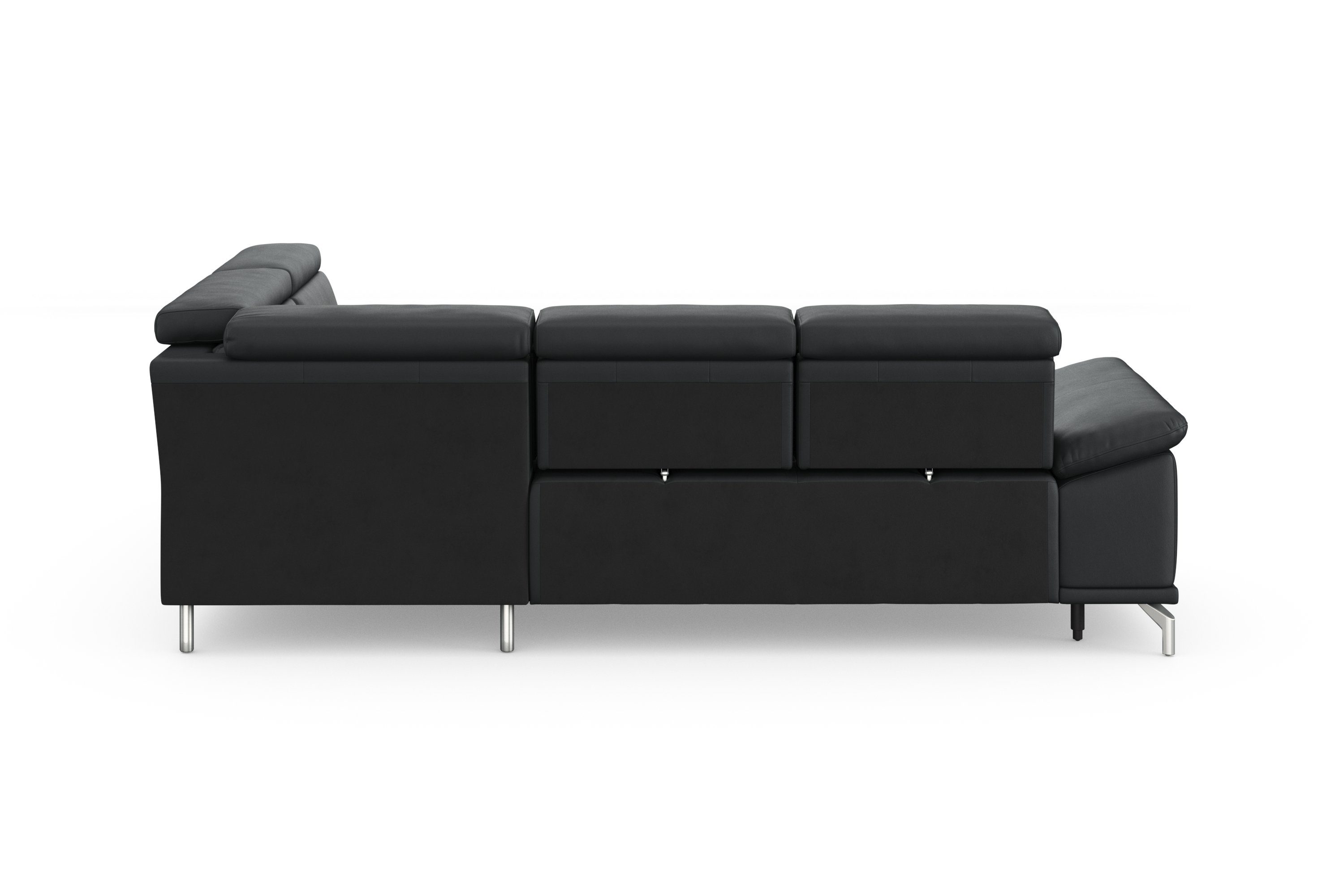 sit&more Ecksofa Cabrio, mit Sitztiefenverstellung und Federkern, 3 Nierenkissen