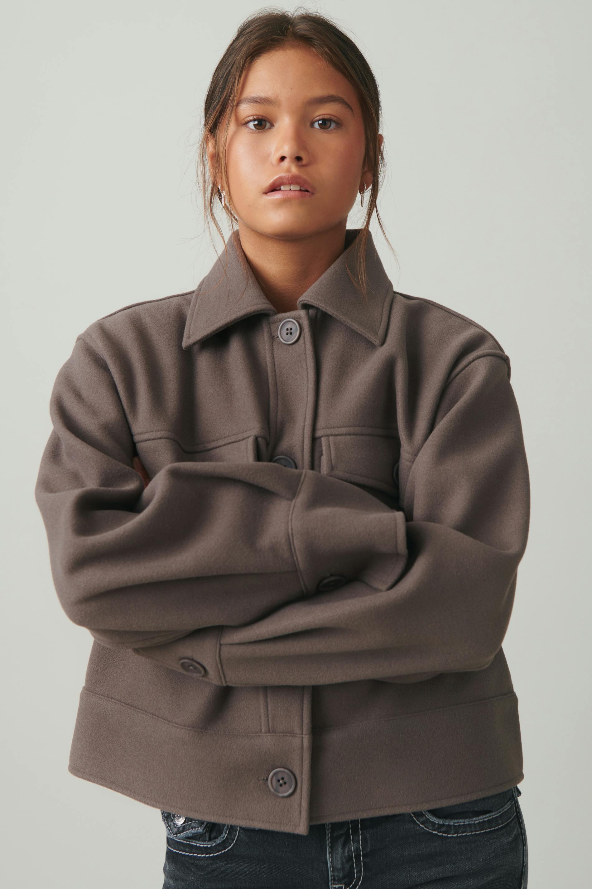 Y front pocket jacket