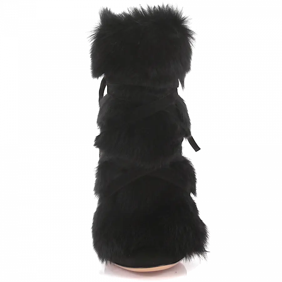 Gianvito Rossi - High Heels Stiefeletten Veloursleder - schwarz