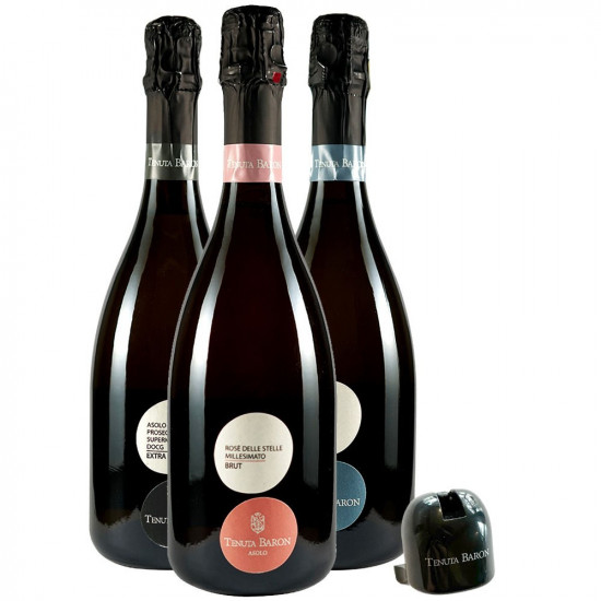 Tenuta Baron Schaumwein-Paket + Weinstopper - Tenuta Baron Winery