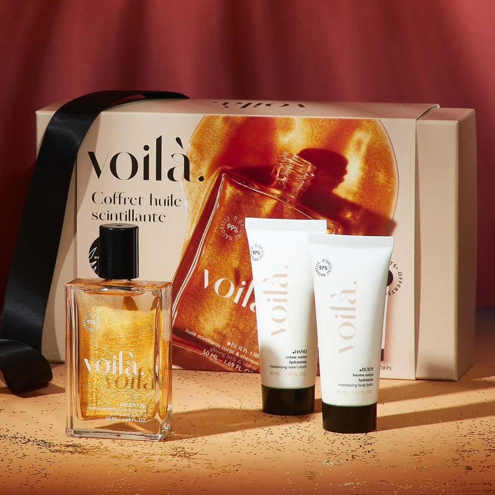voilà Coffret huile scintillante Soin corps