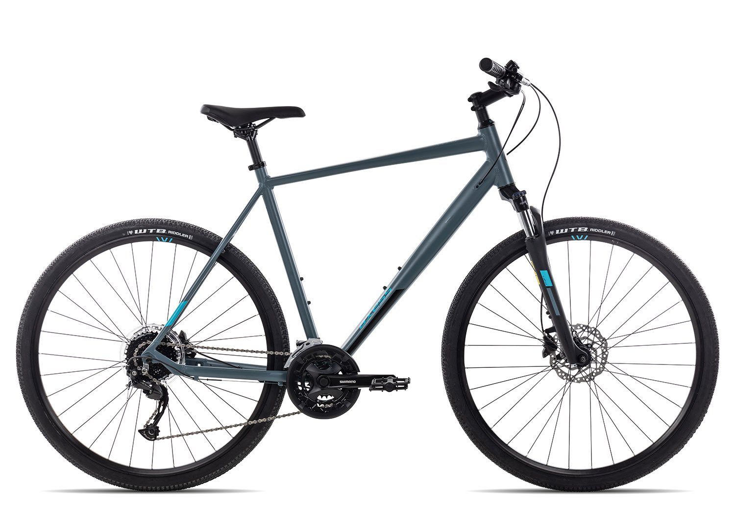 Axess Crossrad VERIS CROSS 2022, 27 Gang Shimano Alivio RD-M3100-9 Schaltwerk, Kettenschaltung, Crossbike schwarz/grau