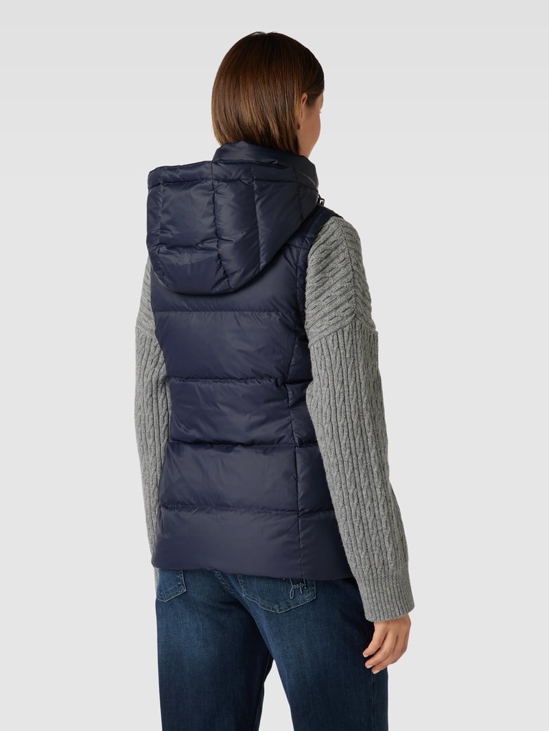 Steppweste mit Kapuze Modell 'FEMININE' in marineblau