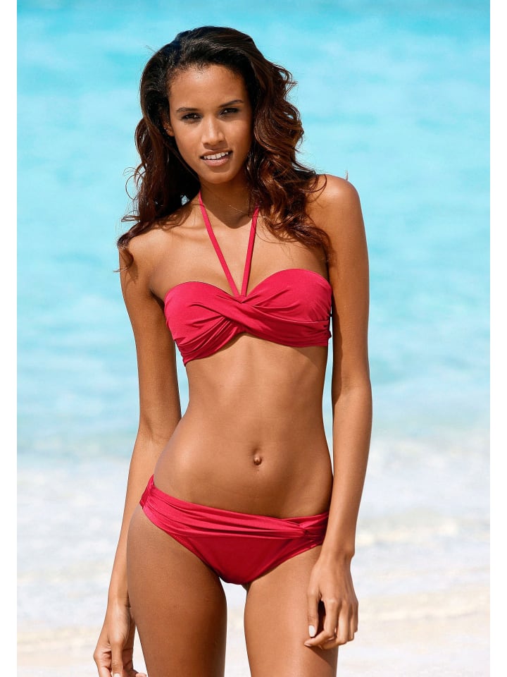 LASCANA Bügel-Bandeau-Bikini in rot günstig kaufen