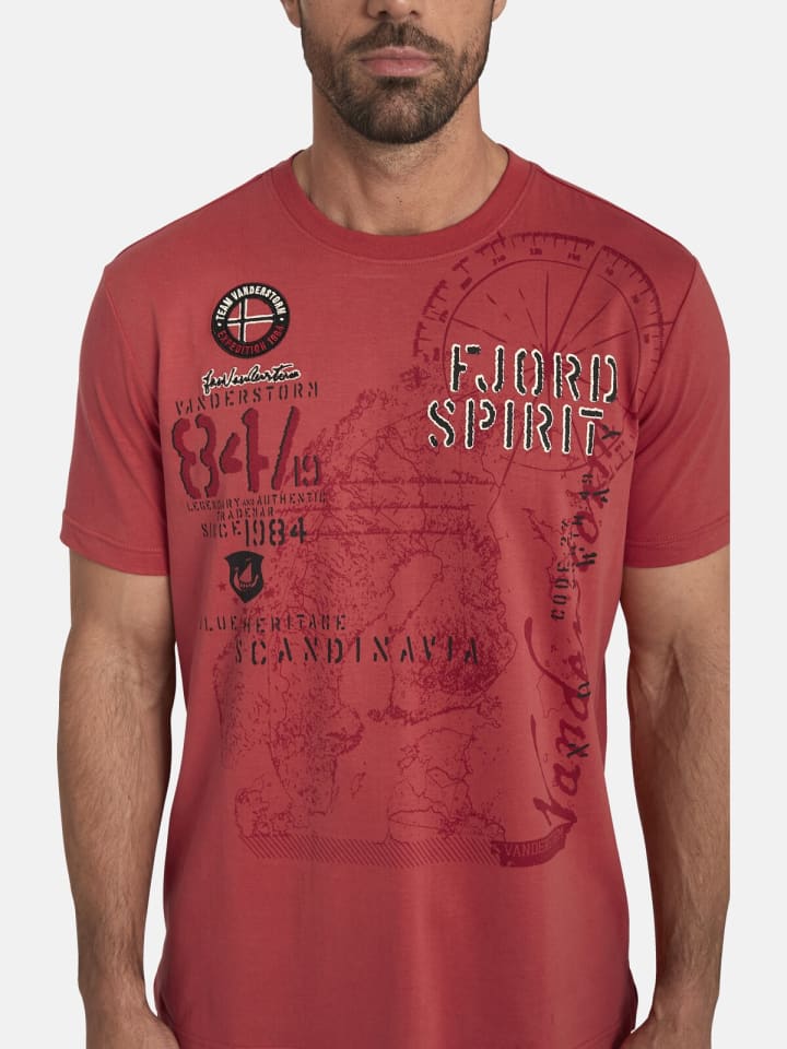 Jan Vanderstorm T-Shirt DOMINIK in rot günstig kaufen