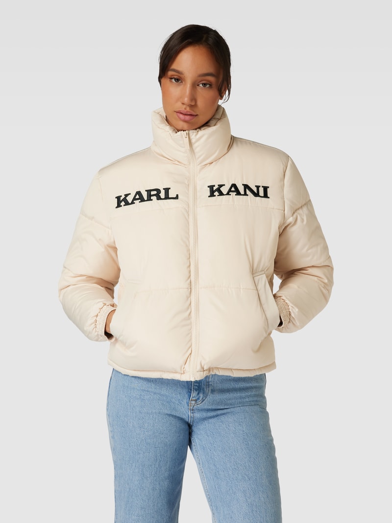 Steppjacke mit Eingrifftaschen in beige