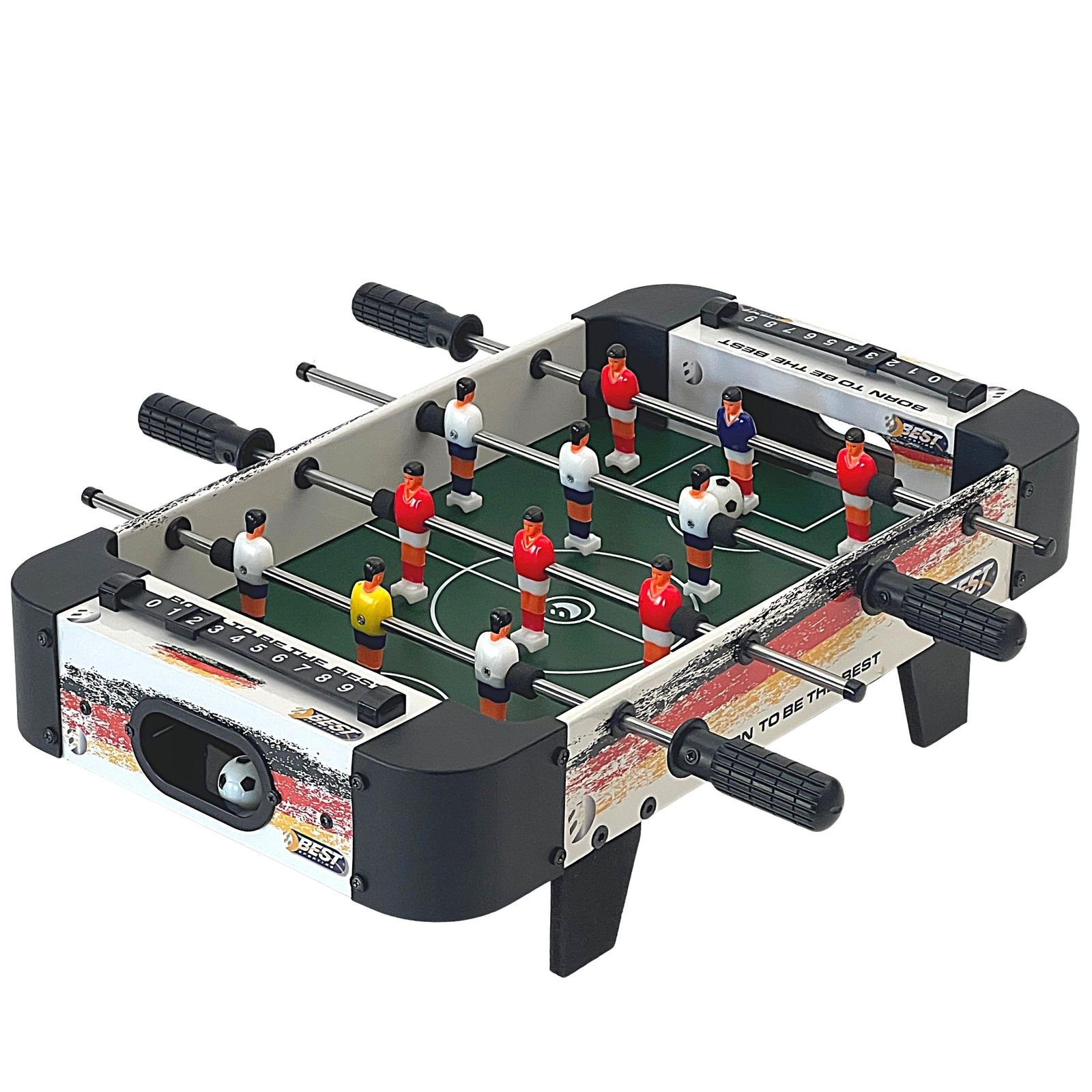Best Sporting Mini-Tischkicker Mini Tischkicker Kinder Nation in 53 x 31 cm I Kickertisch klein ideal für das Tischfussball Kinder Match, Mini Kicker Tischfussball mit 12 Spielern und 2 Bällen I Mini Football Game