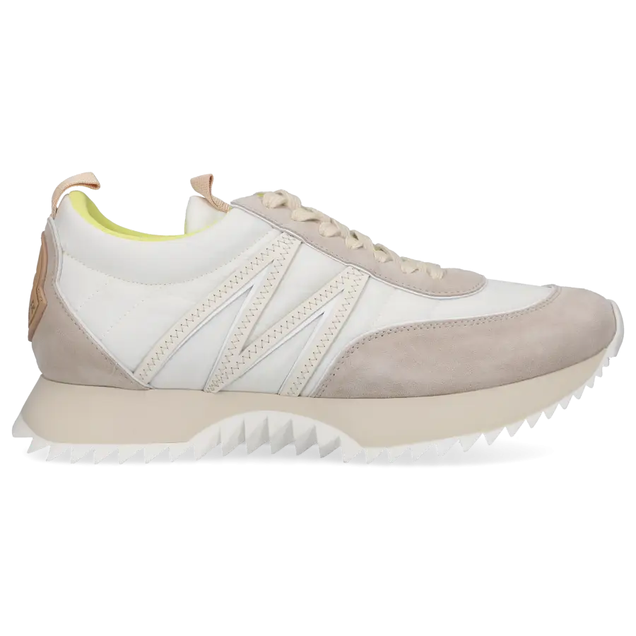 Moncler - Sneaker low PACEY Veloursleder Nylon - weiß