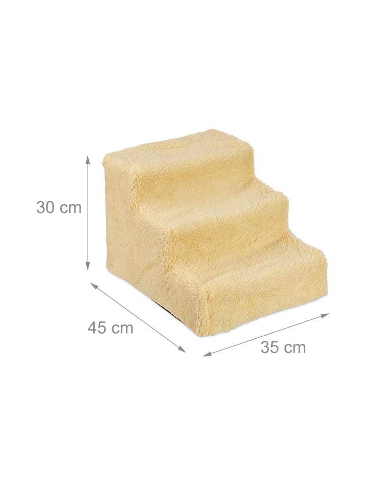relaxdays Hundetreppe in Beige - (B)35x (H)30 x (T)45 cm günstig kaufen onesize