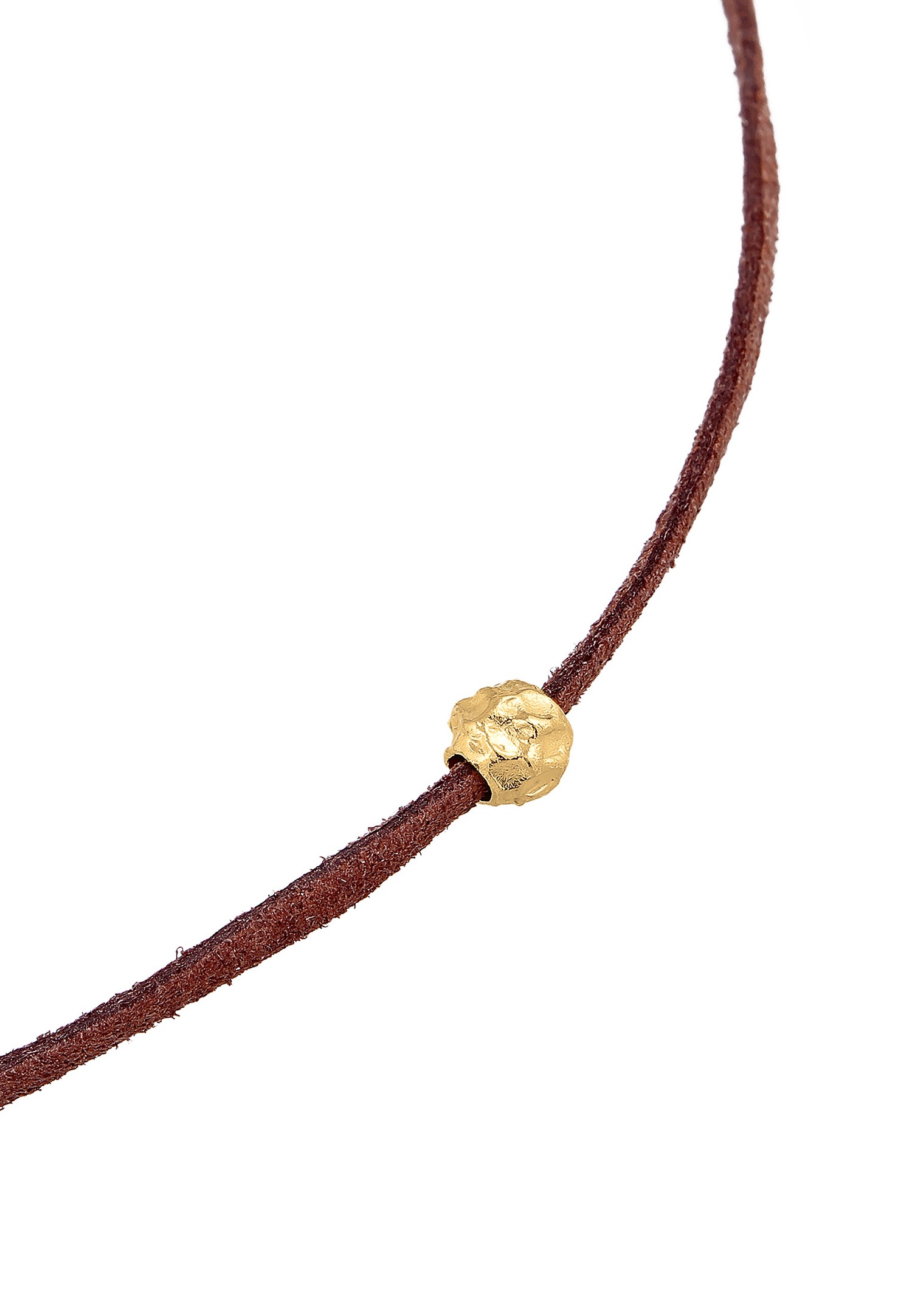 Gargantilla de perlas de moda para mujer de Elli con plata de ley 925 y cuero sintético.