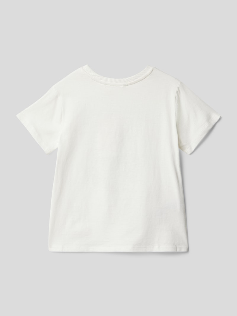T-Shirt mit Motiv-Print Modell 'venice' in ecru