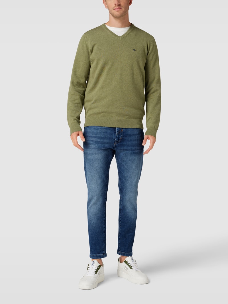 Jeans mit Label-Patch Modell 'WEST' in jeans