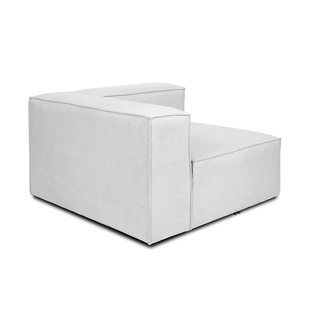 Home Deluxe Modulares Sofa VERONA Linkes Ecksofa - hellgrau