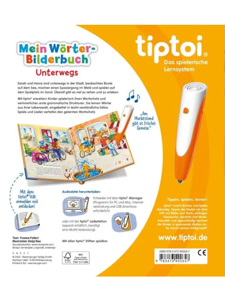 Ravensburger tiptoi® Mein Wörter-Bilderbuch Unterwegs günstig kaufen onesize